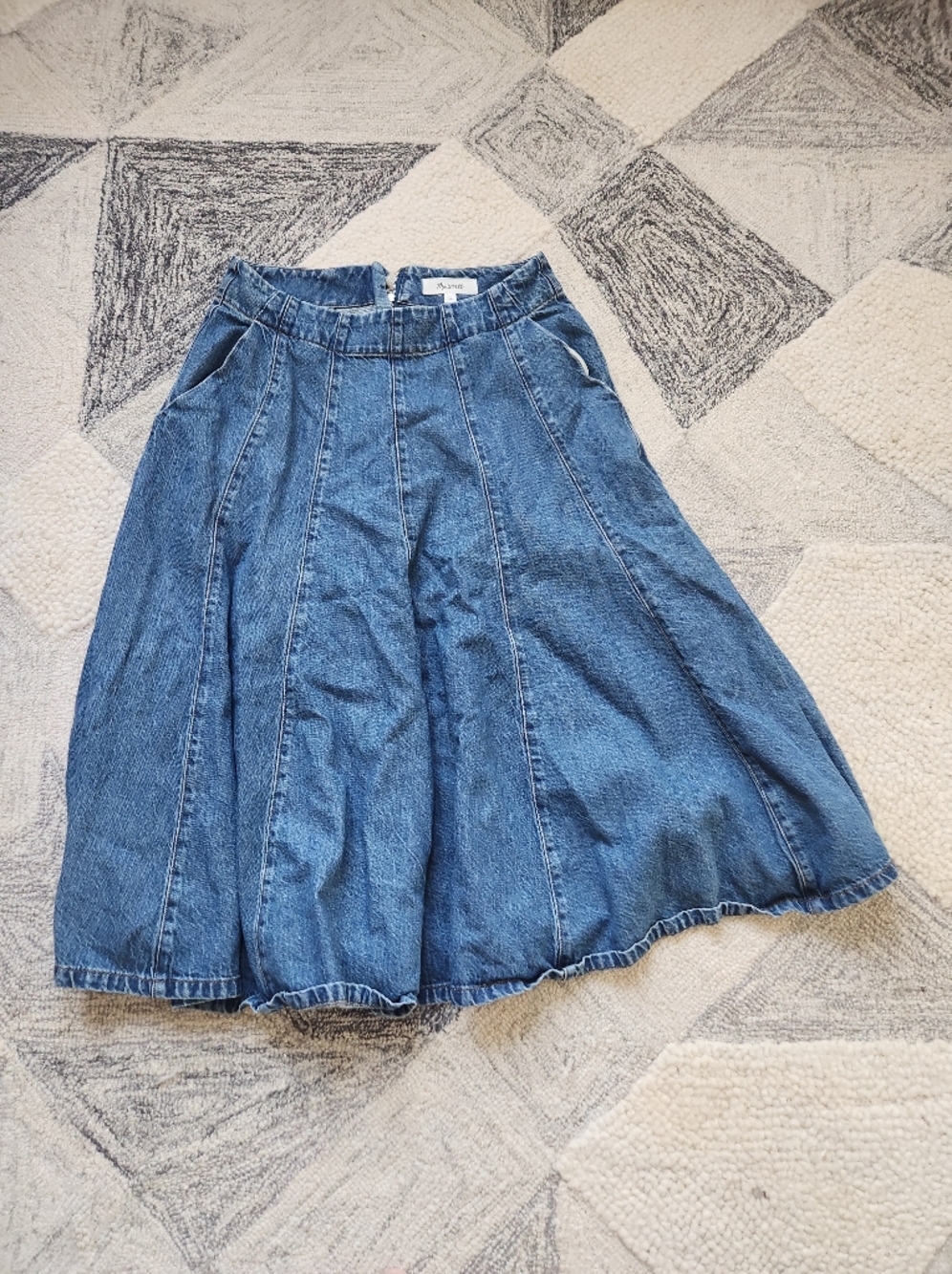 Madewell denim midi skirt 28